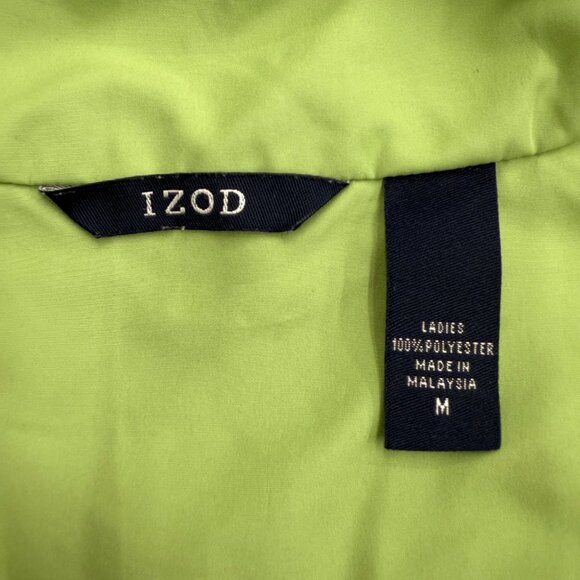 IZOD Women's Activewear Jacket Tennis Golf Outdoor, Green, 3/4 Zip, Size M - Picture 4 of 9